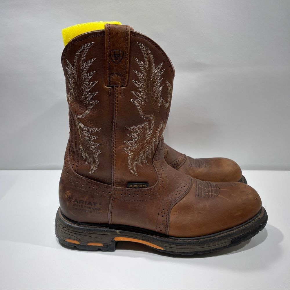 ARIAT Men’s H2O WORKHOG WESTERN WORK BOOTS - COMPOSITE TOE Sz 10.5